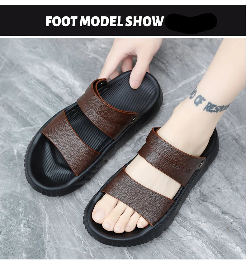 Men's casual summer sandals soft sole beach shoes