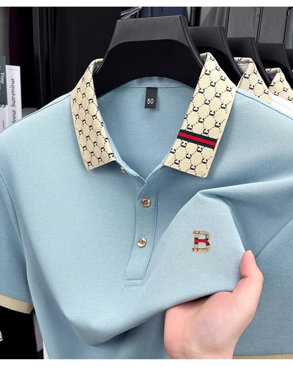 Luxury B letter polo shirt men summer fashion