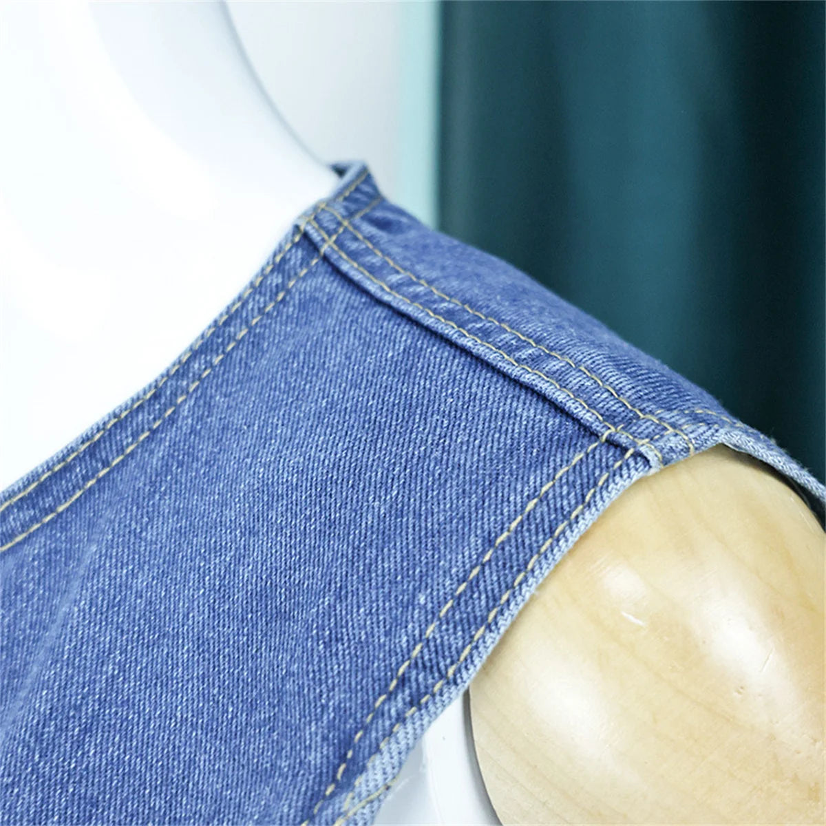 Women's Summer Denim Shorts Set Sleeveless Top & High Waist Shorts