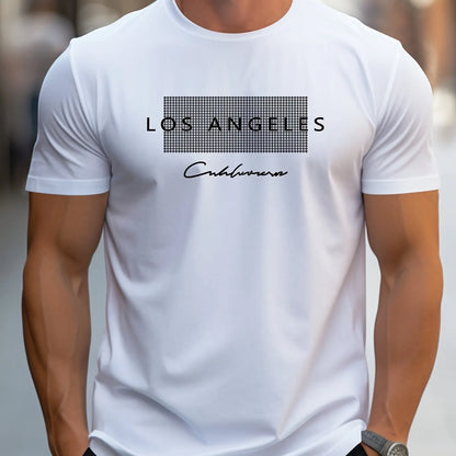 Men's Cotton LA Graphic T-Shirt – Summer Casual