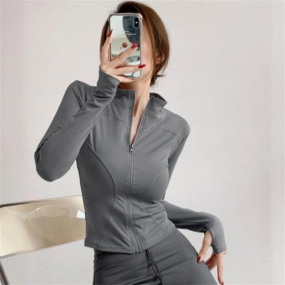 Women's Quick-Dry Sports Jacket – Yoga, Running, Fitness Top