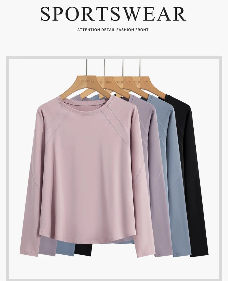 Women Yoga Shirt Quick-Dry Breathable Workout Activewear