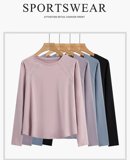 Women Yoga Shirt Quick-Dry Breathable Workout Activewear