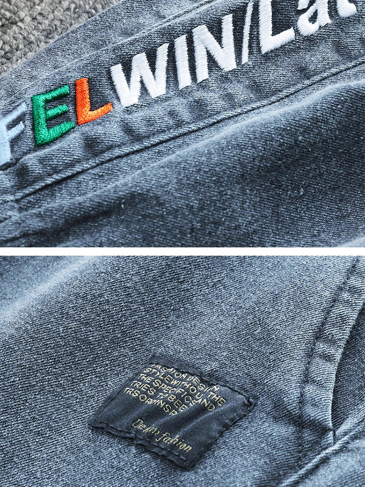 Big size men’s stretch jogger jeans with cargo style