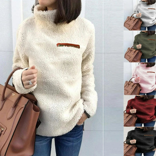 Cozy winter turtleneck sweater soft stylish sexy