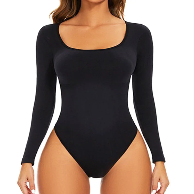 GUUDIA Seamless Long Sleeve Bodysuit – Tummy & Waist Shaper