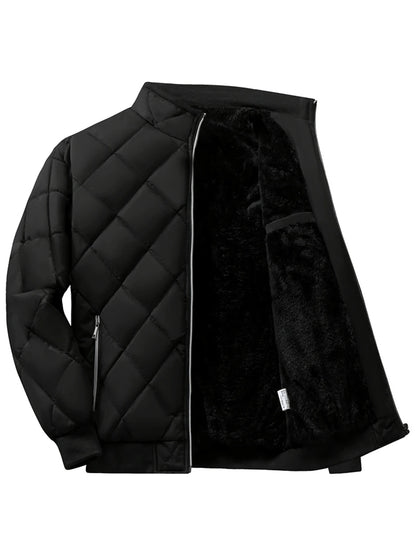 Men's Winter Jacket, Casual Thick Warm Stand Collar Autumn Stylish Cozy