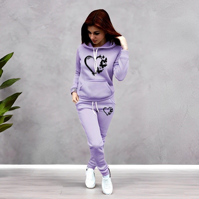 Women's Butterfly Jogger Set – Hoodie & Sweatpants 2025
