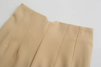 TRAFZA Women High Waist Slim Pants Office & Street Style 2024