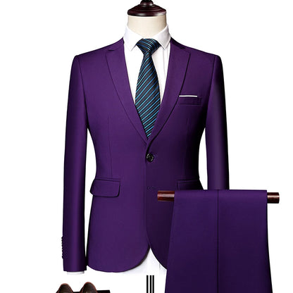 Men's Elegant 2-Piece Business Wedding Suit 2025