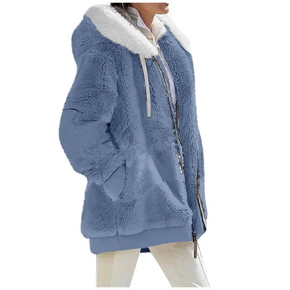 Women's Winter Hooded Fleece Coat