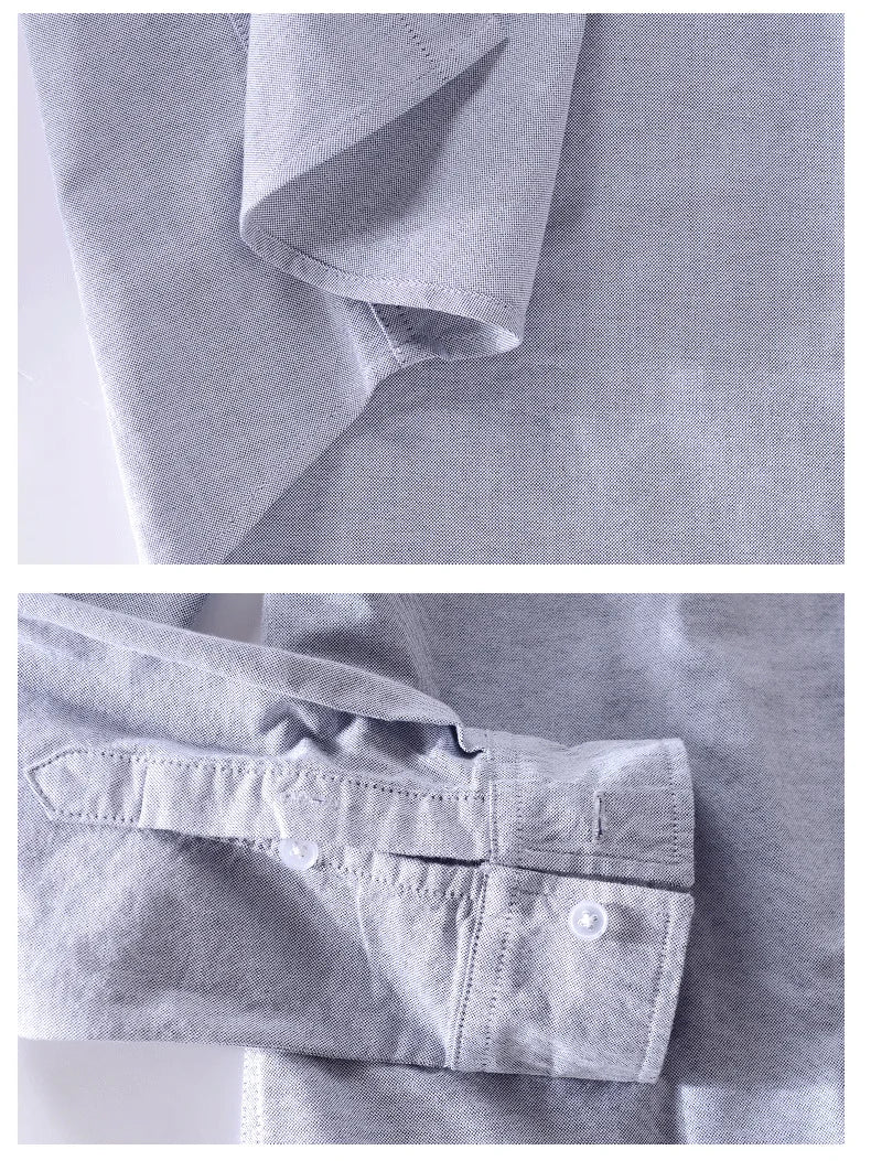 Men’s cotton Oxford shirt, stand collar, casual, comfortable white