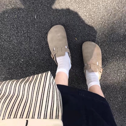 Stylish retro women’s shoes with soft soles, round toe, perfect for outdoor and beach wear