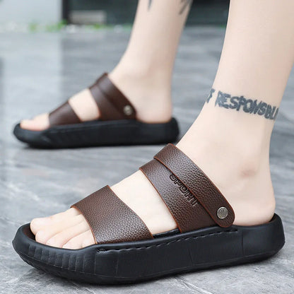 Men's casual summer sandals soft sole beach shoes