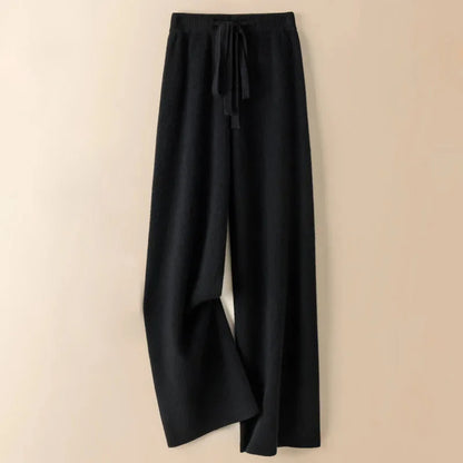 Thick Warm Knit High Waist Straight Women's Pants