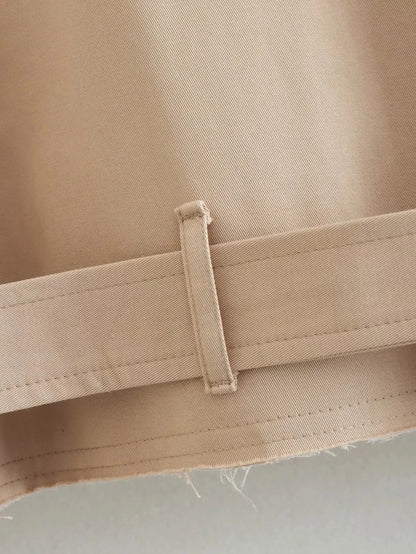 Women’s Cropped Trench Jacket – Vintage Streetwear 2024