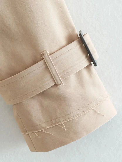 Women’s Cropped Trench Jacket – Vintage Streetwear 2024