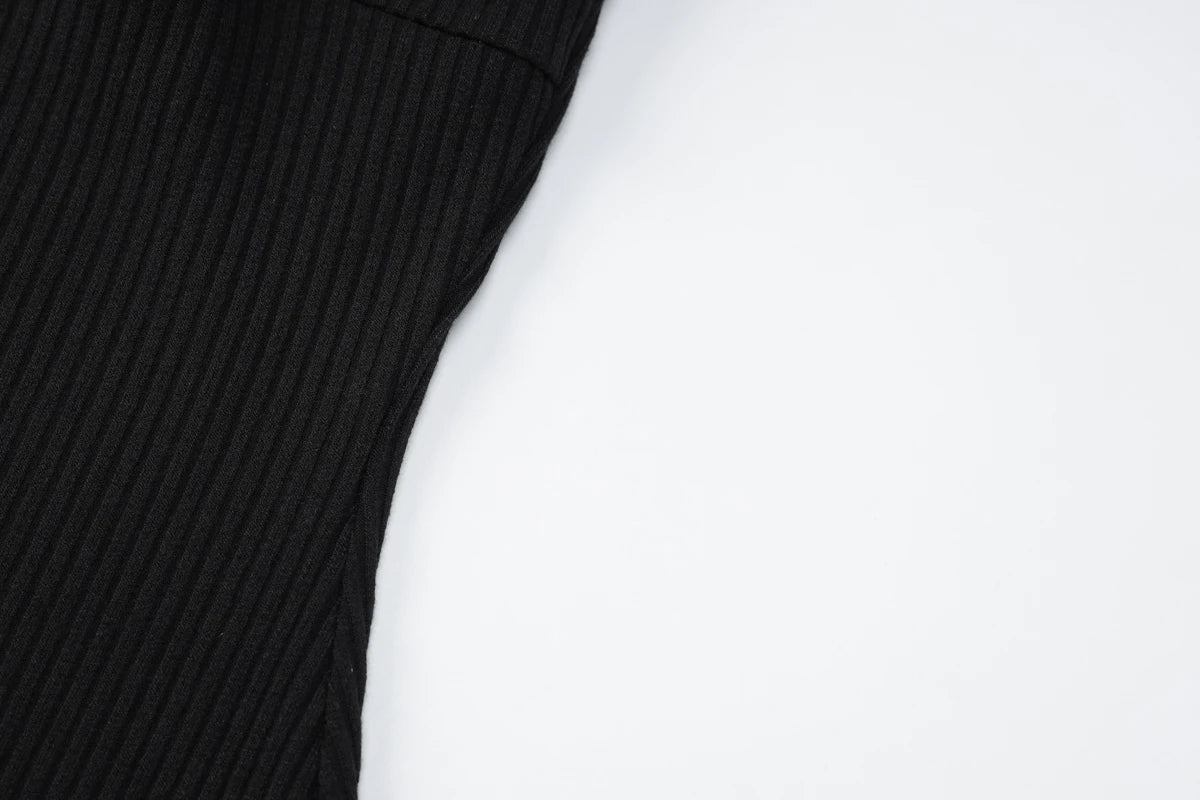 Dulzura Women’s Autumn Mini Dress – O-Neck, Long Sleeve, Ruffle Patchwork