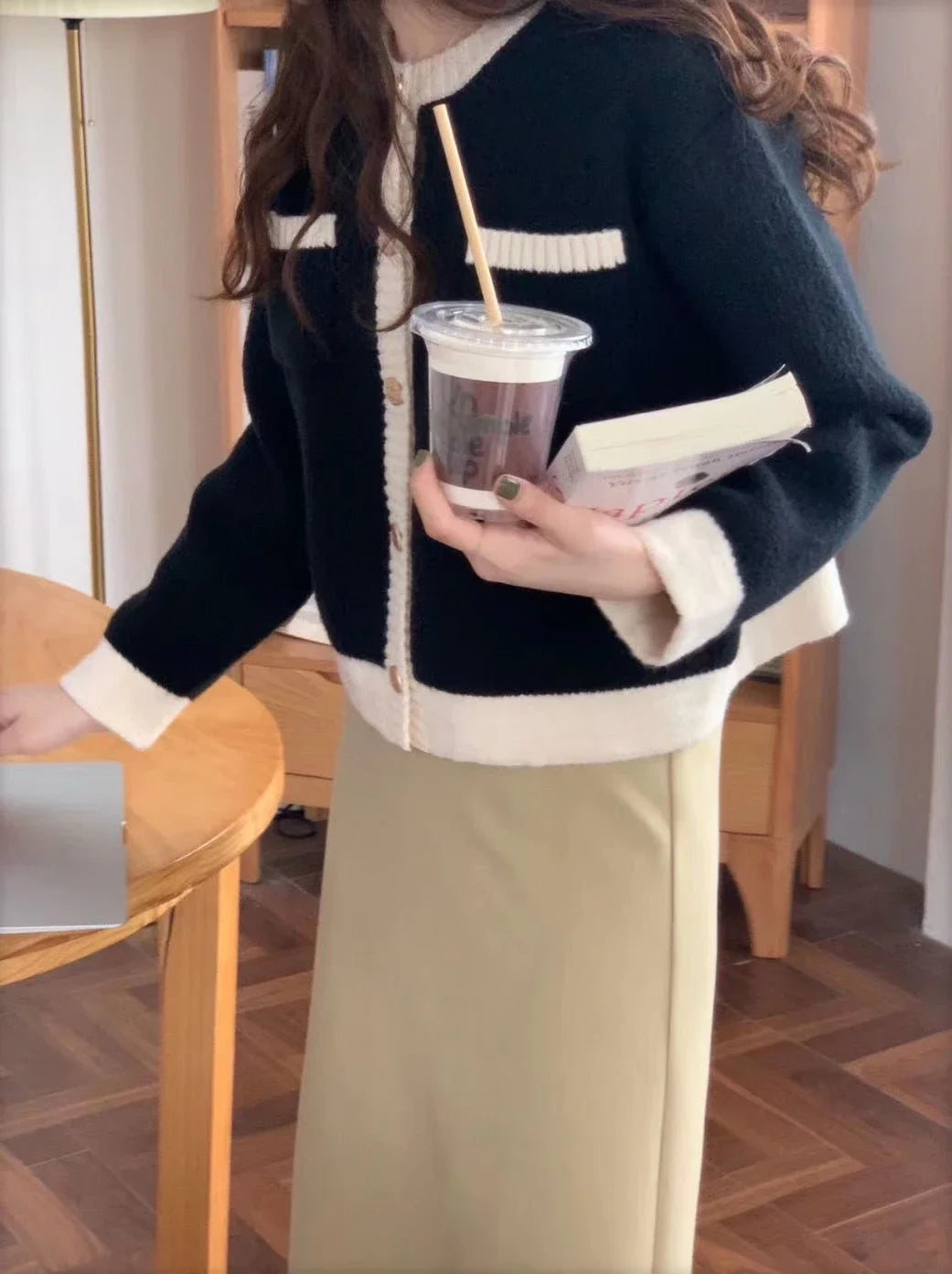 Autumn O-Neck Sweater Cardigan Women Knitted Jacket