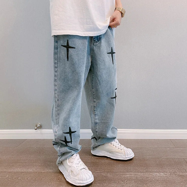 Men's Baggy Wide Leg Streetwear Jeans