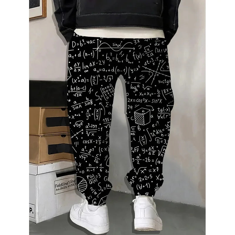 Men's Autumn 2025 Street Trousers – Soft 3D Graffiti