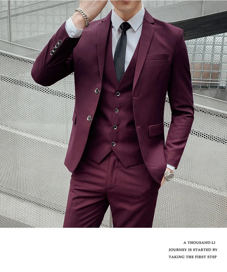 Gentleman Fashion Suit for Men – Slim Fit Business & Wedding Style