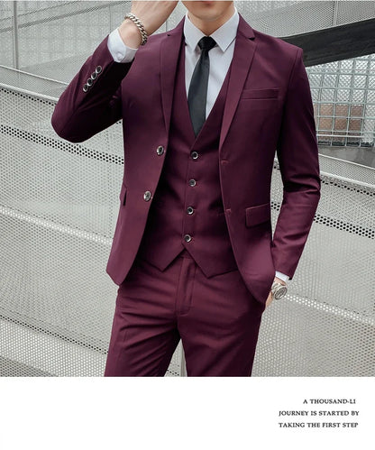 Gentleman Fashion Suit for Men – Slim Fit Business & Wedding Style