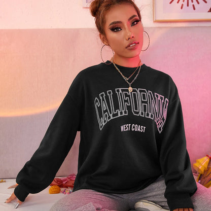 Korean Trend Women’s California Hoodie – Long Sleeve Pullover