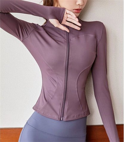 Women's Quick-Dry Sports Jacket – Yoga, Running, Fitness Top
