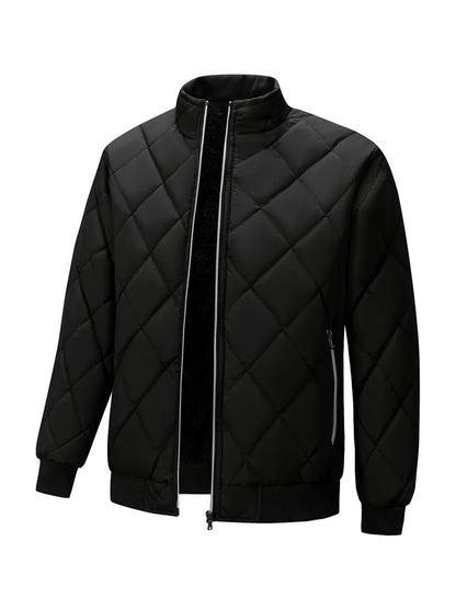 Men's Winter Jacket, Casual Thick Warm Stand Collar Autumn Stylish Cozy