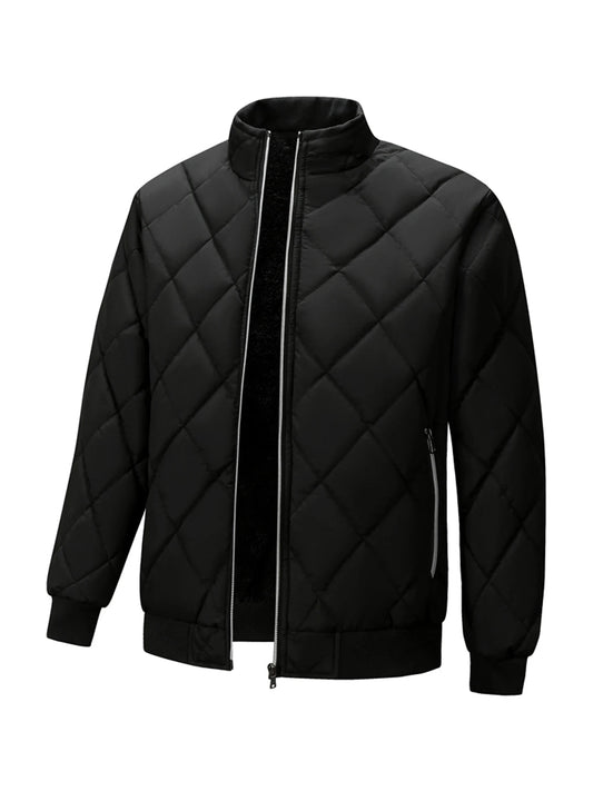 Men's Winter Jacket, Casual Thick Warm Stand Collar Autumn Stylish Cozy