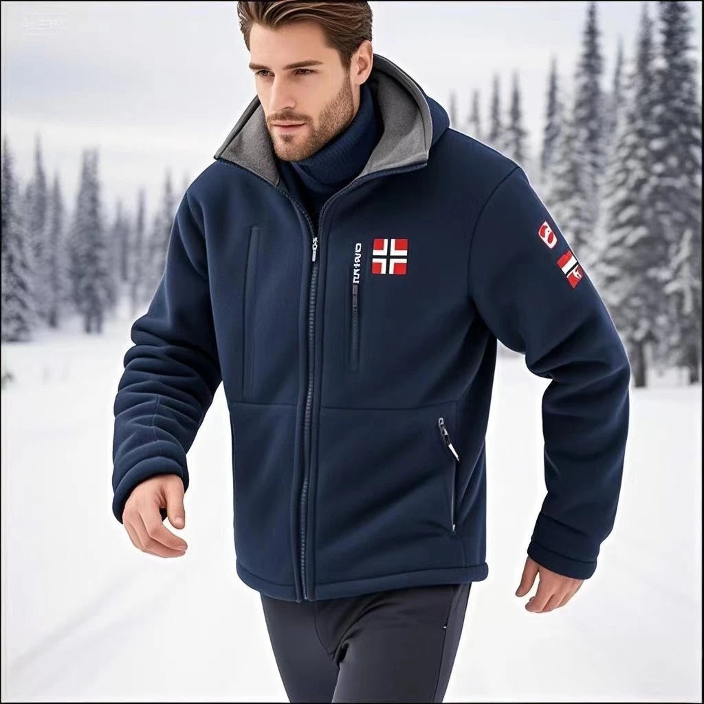 Men’s Jacket, Winter Fleece, Tactical, Outdoor, Hiking, Army