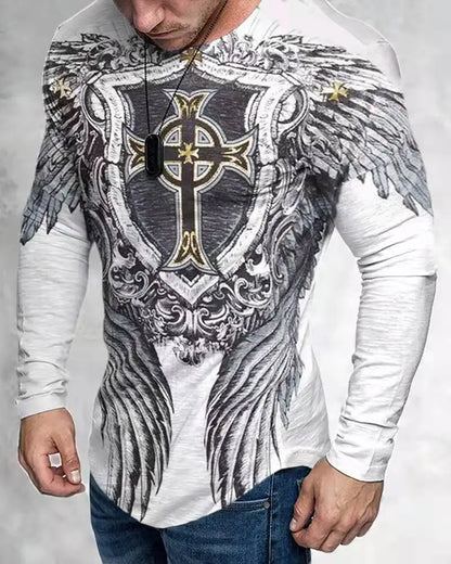 Men's Y2K Graphic Long Sleeve Tee