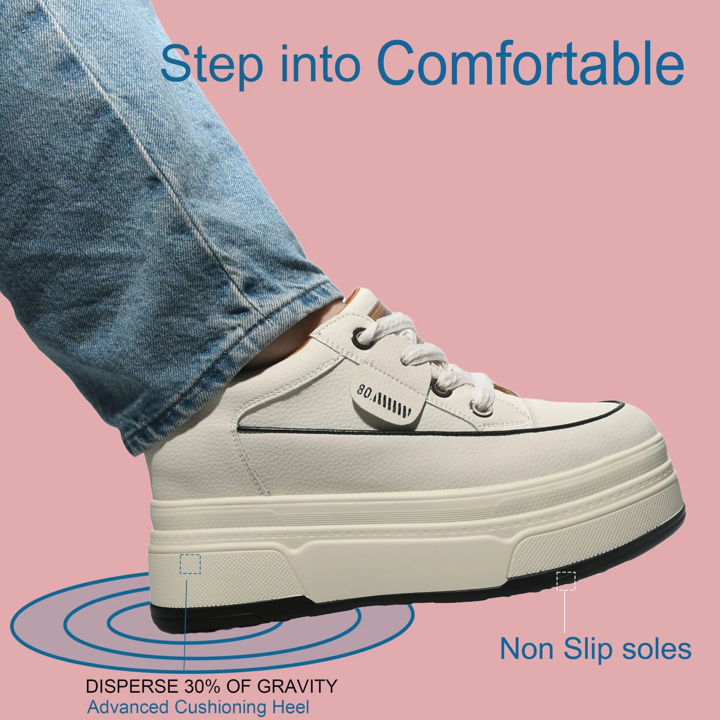 Fujin 9cm cow suede leather women platform wedge shoes, casual summer heels