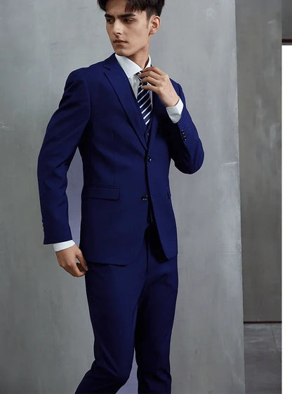 Men's Slim-Fit Business Wedding Suit 3-Piece Gentleman Fashion Set