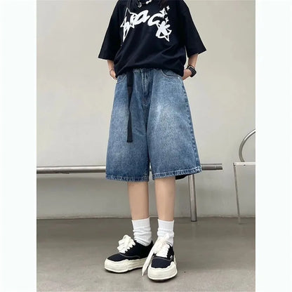 Y2K Baggy Denim Shorts Vintage Wide Leg Summer Streetwear