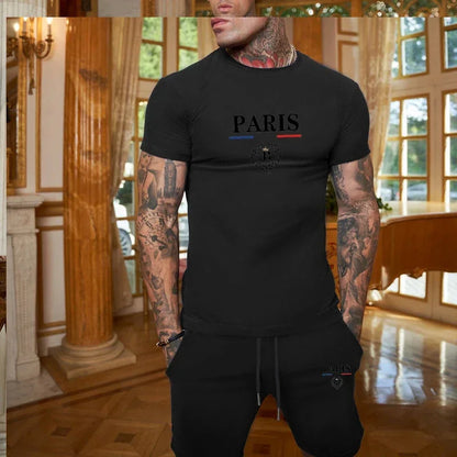 Men's Summer 2-Piece Set Sportswear – T-Shirt & Shorts