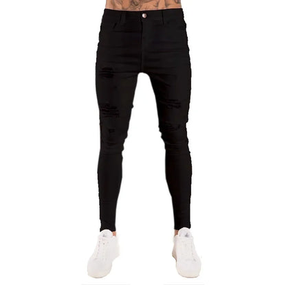 Men's Ripped Skinny Jeans – Stretch Hip Hop Denim