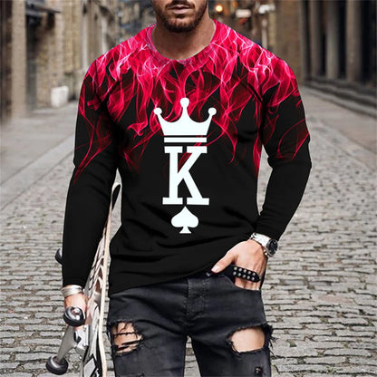 Retro Flame 3D Men's O-Neck T-Shirt