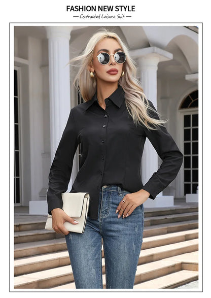 Women's Casual Long Sleeve Shirt Loose Fashion Top