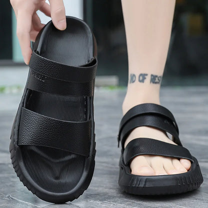 Men's casual summer sandals soft sole beach shoes