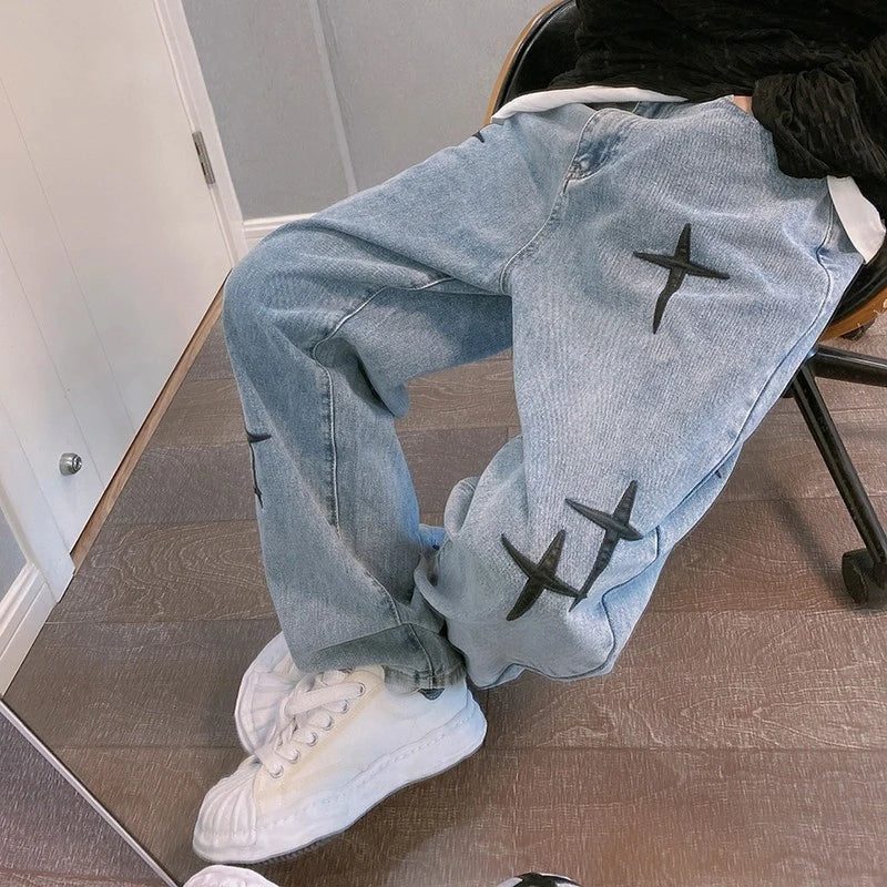 Men's Baggy Wide Leg Streetwear Jeans