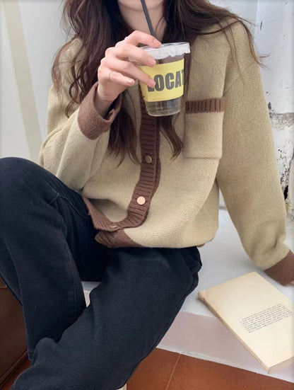 Autumn O-Neck Sweater Cardigan Women Knitted Jacket