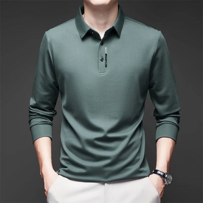 Men's Long Sleeve Polo Shirt Comfortable Fashionable Versatile