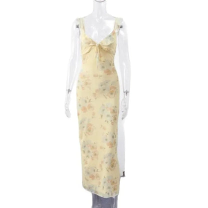 Sexy Summer Floral Dress – Sleeveless Backless 2025