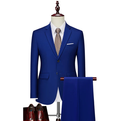 Men's Elegant 2-Piece Business Wedding Suit 2025