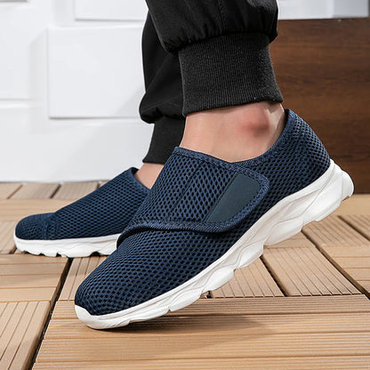 Comfortable diabetic walking shoes designed for swollen, wide feet