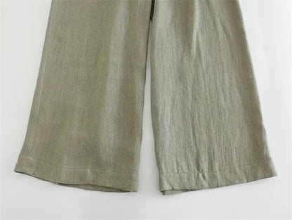 Women 2-Piece Summer Pants Set – Chic Vest & Wide Leg