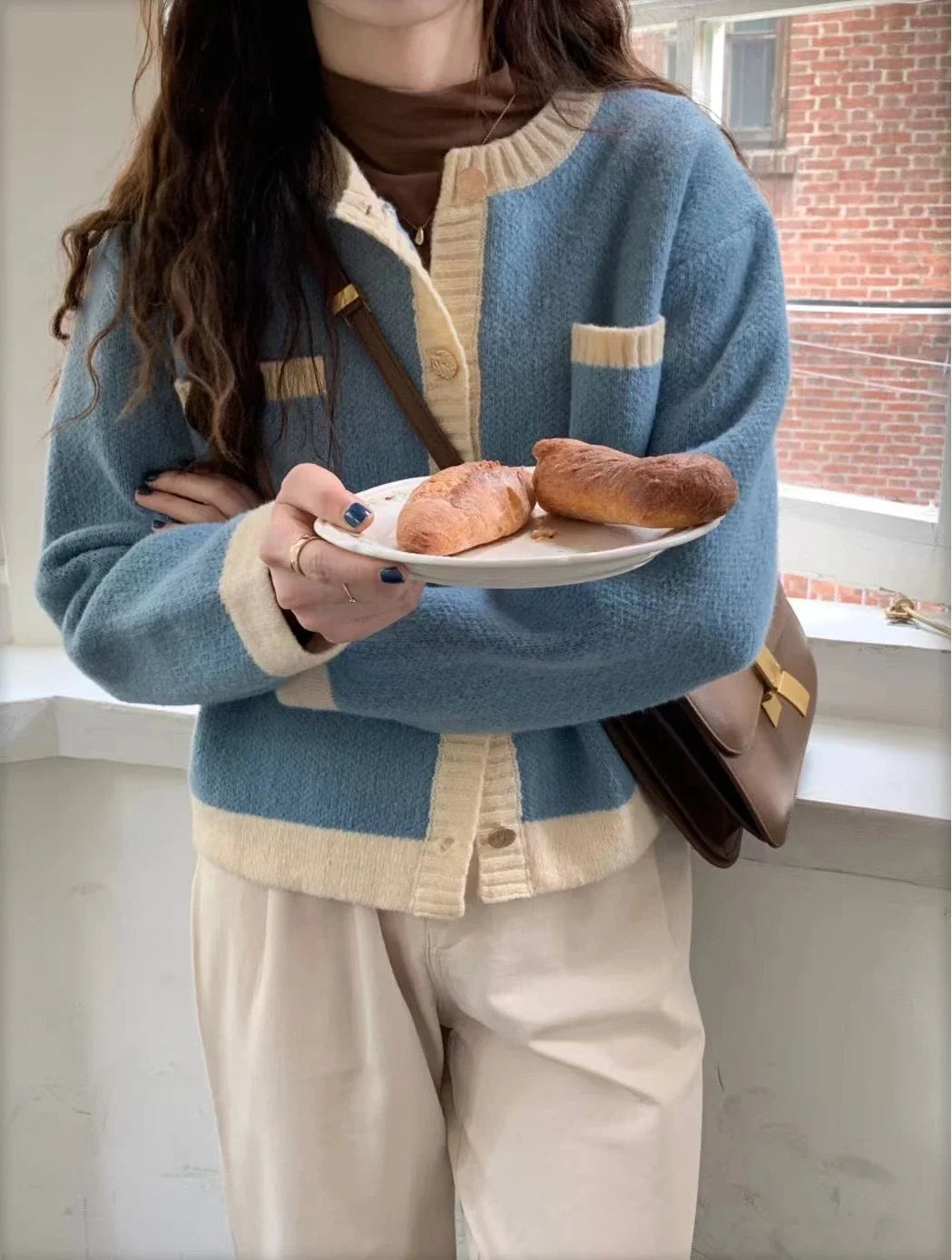 Autumn O-Neck Sweater Cardigan Women Knitted Jacket