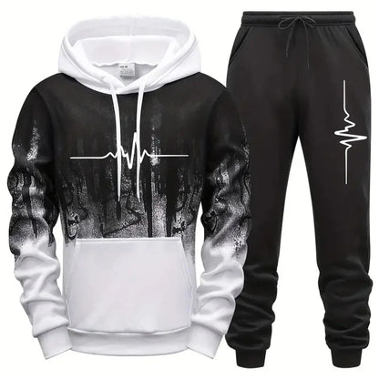 Men's Tracksuit Set Casual Jogging Hoodie & Sweatpants Sportswear